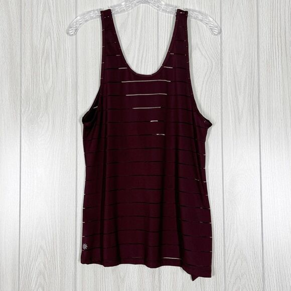 Athleta Tops - Athleta | Plum Max Out Drop Needle Stripe Tank Top Size Medium
